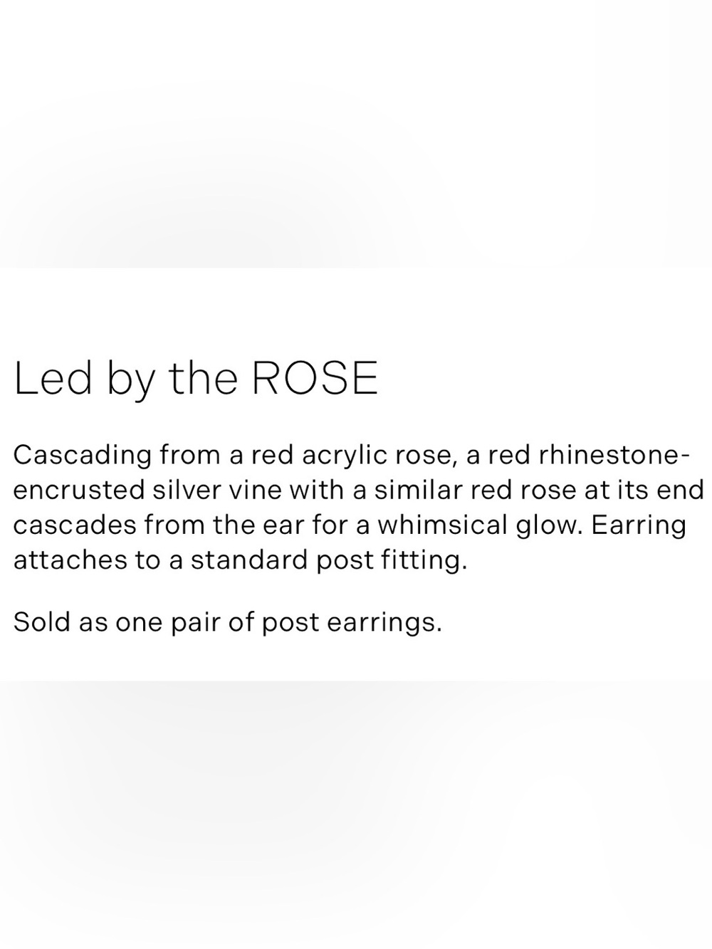NWT Red/Silver Led by the ROSE Post Earrings - Picture 6 of 6
